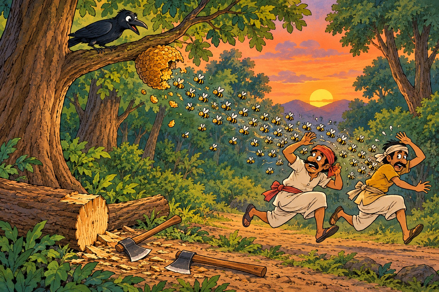 Illustration for ଜଙ୍ଗଲରେ ଚୋର