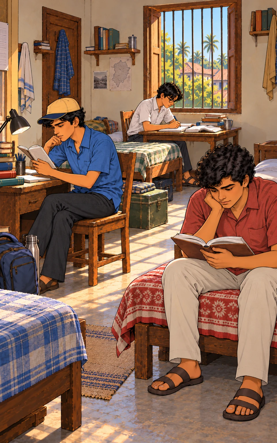 Study hour in the hostel