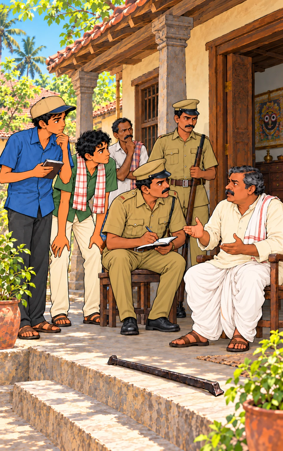 Police inquire at Sahu's house