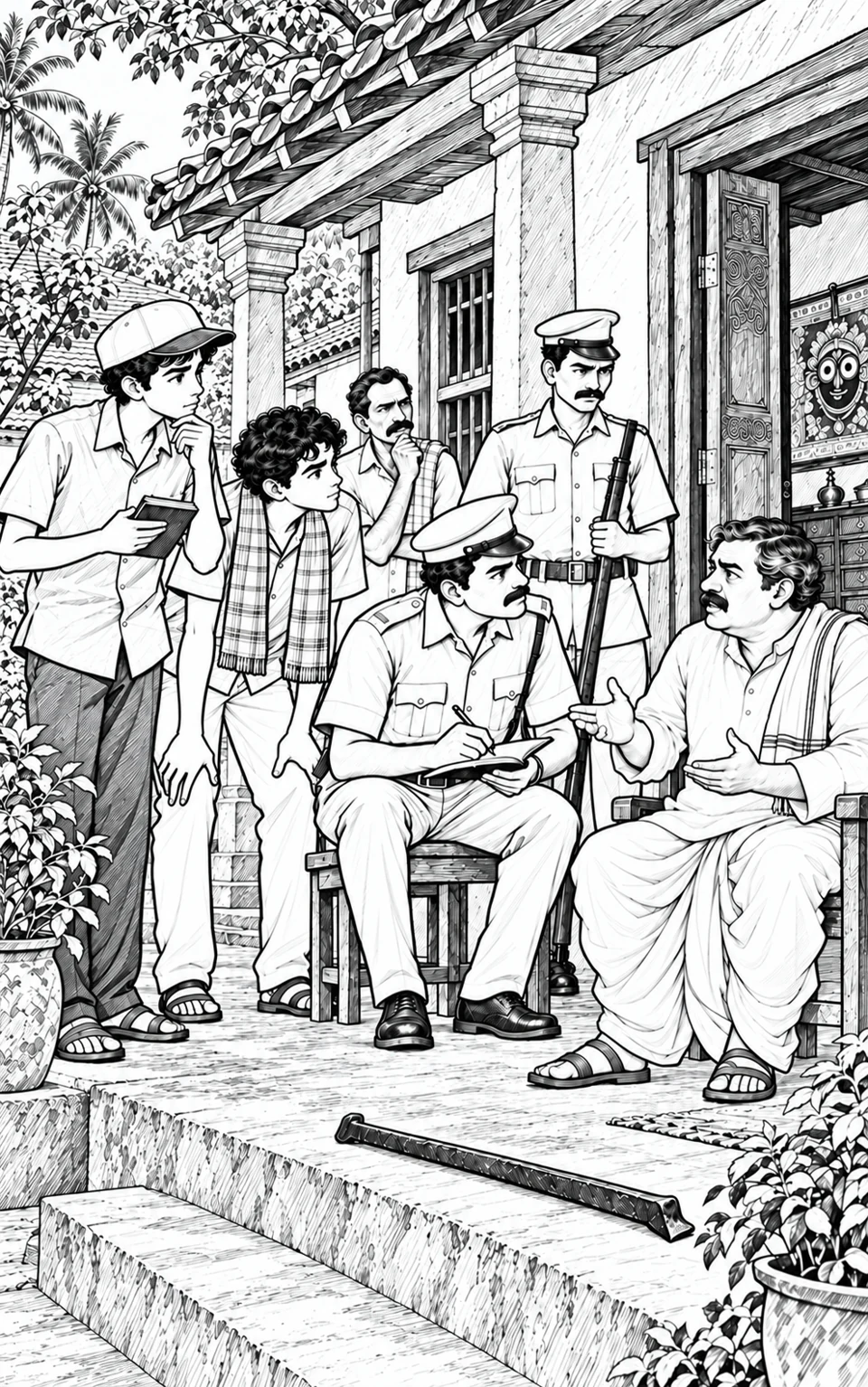 Police inquire at Sahu's house